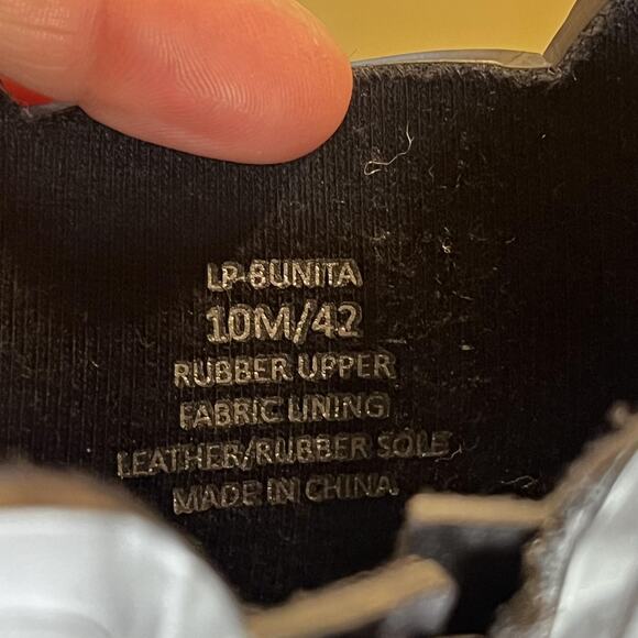 Lucky Brand Boots Shoes Womens Size 10 Black Rubber Waterproof Chelsea Ankle Zip - Picture 3 of 10